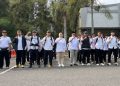 Seluruh pengurus Partai Gerindra dan anggota Fraksi Gerindra DPRD Kabupaten Bandung Barat berfoto bersama 100 peserta Laskar Gerindra KBB sebelum mengikuti Pendidikan dan Pelatihan Dasar di perkemahan Kiara Payung, Kabupaten Sumedang, Jawabarat. Foto:Hendri/BBPOS.