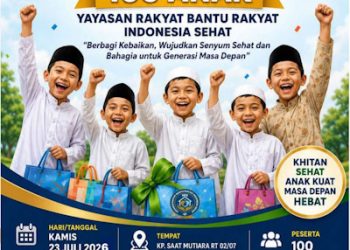 Yayasan RBR Gelar Sunatan Massal Gratis untuk 100 Anak Prasejahtera di Cililin